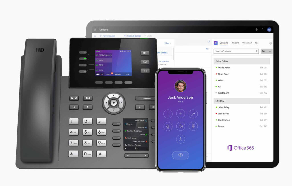 VOIP Phone showing how a hosted VOIP service can streamline communication across multiple devices